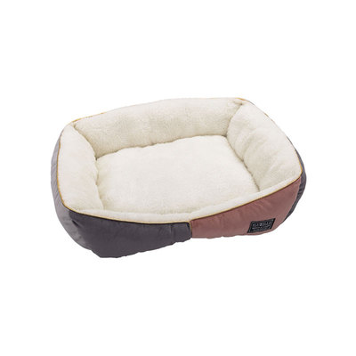 荷兰绒拼块方型宠物窝