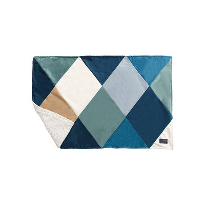 荷兰绒拼块盖膝