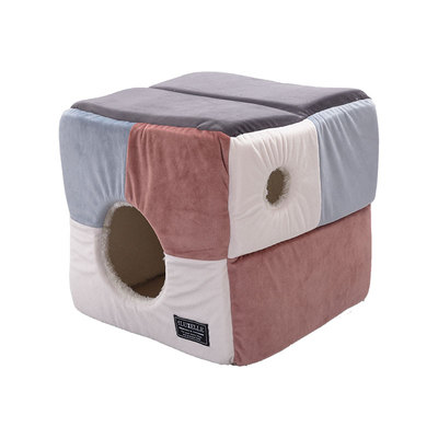 荷兰绒拼块宠物房