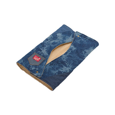 牛仔风帆布数码印宠物扣垫