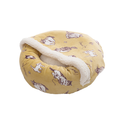 盖毯款圆形宠物窝