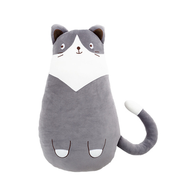 弹力超柔软灰猫抱枕