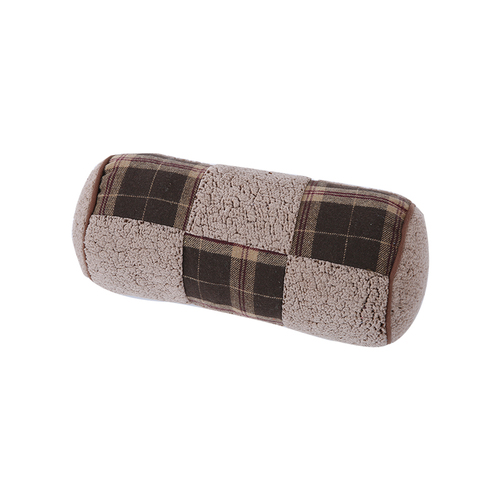 格子拼块圆柱抱枕