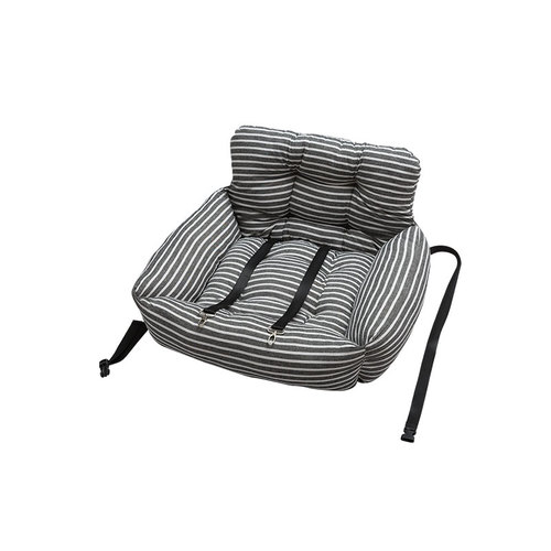 条子色织布车载宠物窝