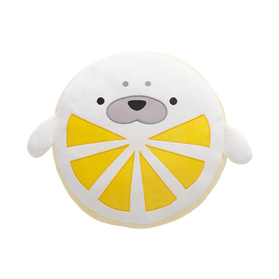 柠檬海豹圆抱枕