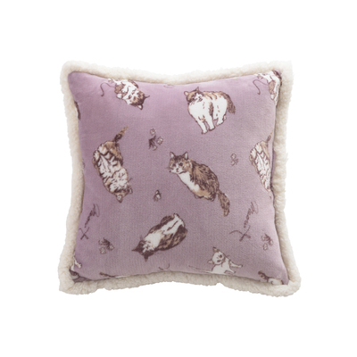 猫印花方形靠垫